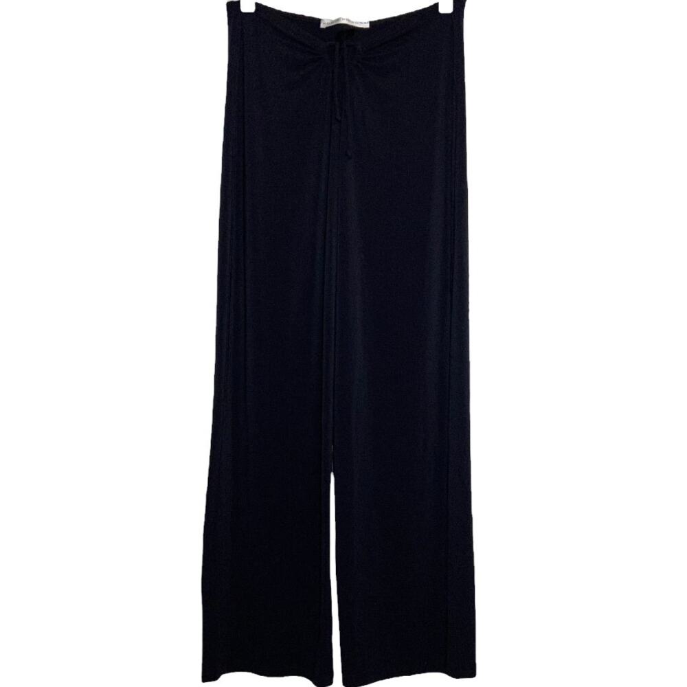 Robin Piccone Pants Wide Leg Cover Up Tie Front Stretchy Black Small